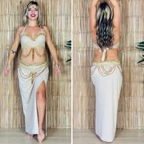 Dança do Ventre Traje Bordado Completo - XG (48) - Pronta Entrega - TPCL-851 Dança do Ventre Traje Bordado Completo - XG (48) - Pronta Entrega - TPCL-851