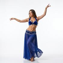 Dança do Ventre Traje em Veludo Bordado Moedas Completo - Pronta Entrega - TB-PE-24 Dança do Ventre Traje em Veludo Bordado Moedas Completo - Pronta Entrega - TB-PE-24