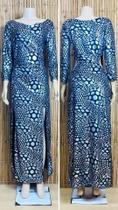 Dança do Ventre Vestido Galabia Baladi Malha Estampado - Envio Imediato - VGPE-18