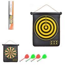 Dardos Magnéticos Alvo Dupla Face Dobrável 4 Dardos Ponta Plástica Base Enrolável Fixação Parede Dardos Magnéticos Alvo Dupla Face Dobrável 4 Dardos Ponta Plástica Base Enrolável Fixação Parede