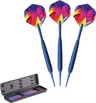Dardos Soft Tip Elkadart Neon com estojo de armazenamento/viagem 18 g azul