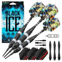 Dardos Soft Tip Viper Black Ice 18g com anéis de prata