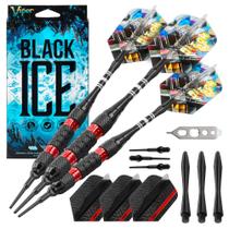 Dardos Soft Tip Viper Black Ice 18g com anéis vermelhos Dardos Soft Tip Viper Black Ice 18g com anéis vermelhos