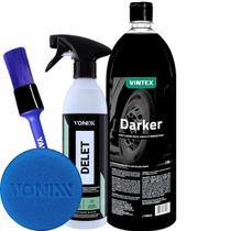 Darker 1,5l Vonixx Pneu Pretinho Automotivo Delet Limpador de Borracha e Pneu 500ml Spray
