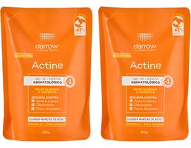 Darrow Actine Refil 2 unidades 300g cada Pele Oleosa E Acneicas AVitamina C