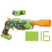 Dart Blaster Nerf Zombie Driller com 16 dardos, mira de 8 anos ou mais