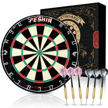 Dart Board FESHIR Sisal para adultos com 6 dardos de ponta de aço de 18 polegadas