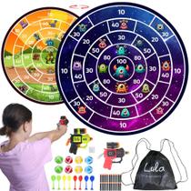 Dart Board Lula Brands para crianças com mochila, dardos e bolas adesivas
