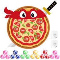 Dart Board WinnerWhy Pizza Party Game Turtle com 18 bolas