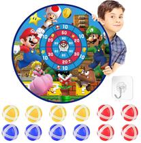 Dart Board YOPENMOUNE Mario Party de 26 polegadas com 12 bolas adesivas