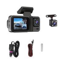Dash Cam 1080p 3 Canais com Câmera Traseira - DVR para Veículo Dash Cam 1080p 3 Canais com Câmera Traseira - DVR para Veículo