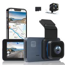Dash Cam Ajvvf 2K WiFi, visão noturna frontal e traseira, GPS, 32GB Dash Cam Ajvvf 2K WiFi, visão noturna frontal e traseira, GPS, 32GB