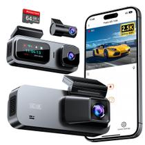 Dash Cam Anyski M5 3 Canais - 5GHz WiFi, 2.5K + 1080P e 64GB Dash Cam Anyski M5 3 Canais - 5GHz WiFi, 2.5K + 1080P e 64GB