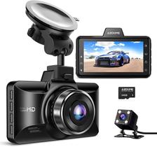 Dash Cam AZDOME Dual frontal e traseira 1080P FHD com cartão de 64 GB