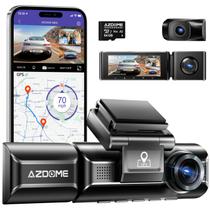 Dash Cam AZDOME M550 3 canais 4K+2,5K WiFi GPS Cartão de 64 GB