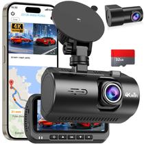 Dash Cam Befumly 4K de 2 canais, frontal, traseiro, WiFi, GPS, visão noturna
