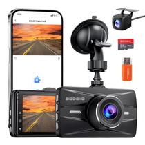 Dash Cam BOOGIIO 4K Delantera y Trasera con Tarjeta SD de 64GB, WiFi 5G