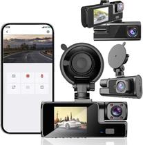 Dash Cam Buaito atualizou 1080P FHD WiFi frontal e interno