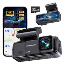 Dash Cam COOLCRAZY N7 4K Frontal com GPS WiFi para carros 170