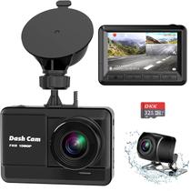 Dash Cam DKK 1080P Full HD - Frontal e Traseira com Cartão SD de 32GB