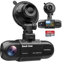 Dash Cam DKK M08 1080P frontal e interna com cartão SD de 32 GB