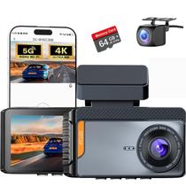 Dash Cam GILIKVHOM 4K WiFi de canal duplo frontal e traseiro