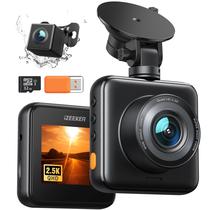 Dash Cam iZeeker 2.5K frontal e traseira 1440P com cartão SD de 32 GB