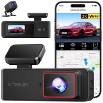 Dash Cam KINGSLIM E2PRO 2K+1080P frontal e traseira para carros