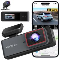 Dash Cam Kingslim E4 4K frontal 4K traseira 1080P para carros