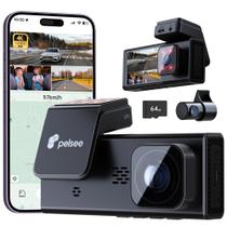 Dash Cam Pelsee P2 Trio 4K+1080P+1080P 3 canais com 64 GB