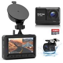 Dash Cam Pumpa 1080P Full HD frontal e traseira com cartão SD de 32 GB Dash Cam Pumpa 1080P Full HD frontal e traseira com cartão SD de 32 GB