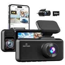 Dash Cam REDTIGER F17 4K 3 canais 5G WiFi GPS com cartão de 64 GB Dash Cam REDTIGER F17 4K 3 canais 5G WiFi GPS com cartão de 64 GB