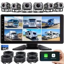 Dash Cam Seventour com tela sensível ao toque de 10,33" e 6 canais, WiFi Dash Cam Seventour com tela sensível ao toque de 10,33" e 6 canais, WiFi