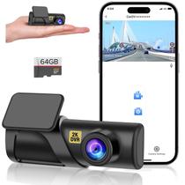 Dash Cam Slevnyen FHD 1080P WiFi com cartão SD de 64 GB, ângulo de 160