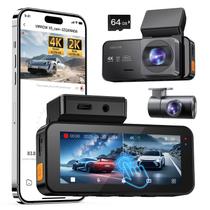 Dash Cam VIRROW 4K+2K frontal e traseira, WiFi, 64 GB incluídos Dash Cam VIRROW 4K+2K frontal e traseira, WiFi, 64 GB incluídos