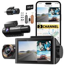 Dash Cam WOLFBOX i07 3 canais 2.5K + 1080P + 1080P com kit Hardwire Dash Cam WOLFBOX i07 3 canais 2.5K + 1080P + 1080P com kit Hardwire