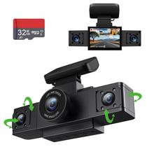 Dash Cam ZKCAMSPY 3 canais 1080P frontal/interno esquerdo/direito