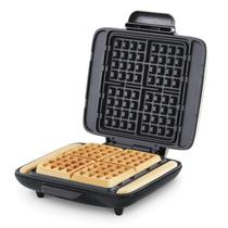 Dash Deluxe No-Drip Belgian Waffle Iron Maker Machine 1200W + Hash Browns, ou Qualquer Café da Manhã, Almoço e Lanches com Fácil Limpeza, Antiaderente + Lados Livres de Bagunça, Prata