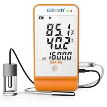 Datalogger de temperatura e umidade (-40c a 85c / 10-99%ur) com sensor de glicol alarme sonoro e conexão cabo usb gsp-6g elitech