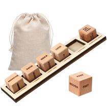 Date Night Dice Silipull, 7 unidades, edição After Dark, madeira