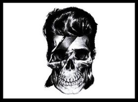 David bowie skull - poster com moldura - RockLive