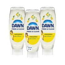 Dawn Free & Clear Detergente Líquido para Louças EZ-Squeeze, Removedor de Gordura, Limão, 720 ml (Pacote com 3) Dawn Free & Clear Detergente Líquido para Louças EZ-Squeeze, Removedor de Gordura, Limão, 720 ml (Pacote com 3)