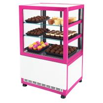DBR.70 - Balcão Refrigerado para bolos e doces 70cm Rosa - 127V - Omega DBR.70 - Balcão Refrigerado para bolos e doces 70cm Rosa - 127V - Omega