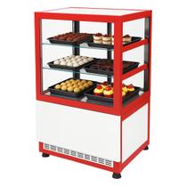 DBR.70 - Balcão Refrigerado para bolos e doces 70cm Vermelho - 220V - Omega DBR.70 - Balcão Refrigerado para bolos e doces 70cm Vermelho - 220V - Omega