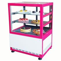DBR1.0 - Balcão Refrigerado para bolos e doces 1,0m Rosa - 127V - Omega DBR1.0 - Balcão Refrigerado para bolos e doces 1,0m Rosa - 127V - Omega