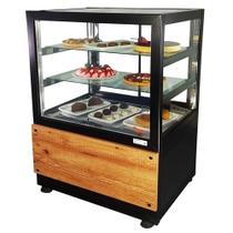 DBR1.0 - Vitrine Refrigerada para bolos e doces 1,0m Preta - 220V - Omega - Comercial