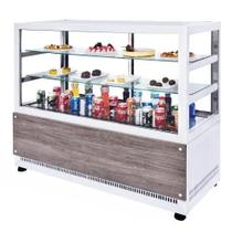 DBR1.40 - Vitrine Refrigerada para bolos e doces 1,40m Branca - 220V - Omega