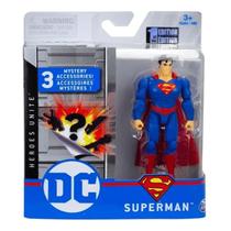 Dc Comics Figura 4 Superman + 3 Acessorios Liga Da Justiça