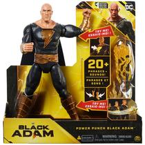 DC Comics, Power Punch Black Adam 12 polegadas Action Figure, 20+ Phrases and Sounds, Lights Up with 2 Accessories, Black Adam Movie Collectible Kids Toys for Boys and Girls Age 3 and Up