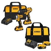 DCK276D2-BR Combo Parafusadeira/Furadeira 20V MAX + Parafusadeira de Impacto 1/4" com Baterias 2Ah e 5Ah